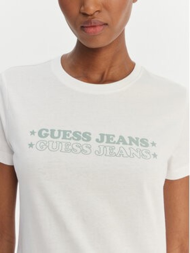 Guess Jeans T-Shirt W6GIC5 K8HM0 Biały Regular Fit
