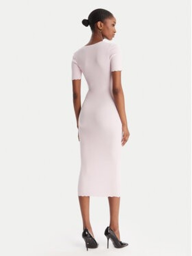 Elisabetta Franchi Sukienka dzianinowa AM-53S-51E2 Różowy Slim Fit
