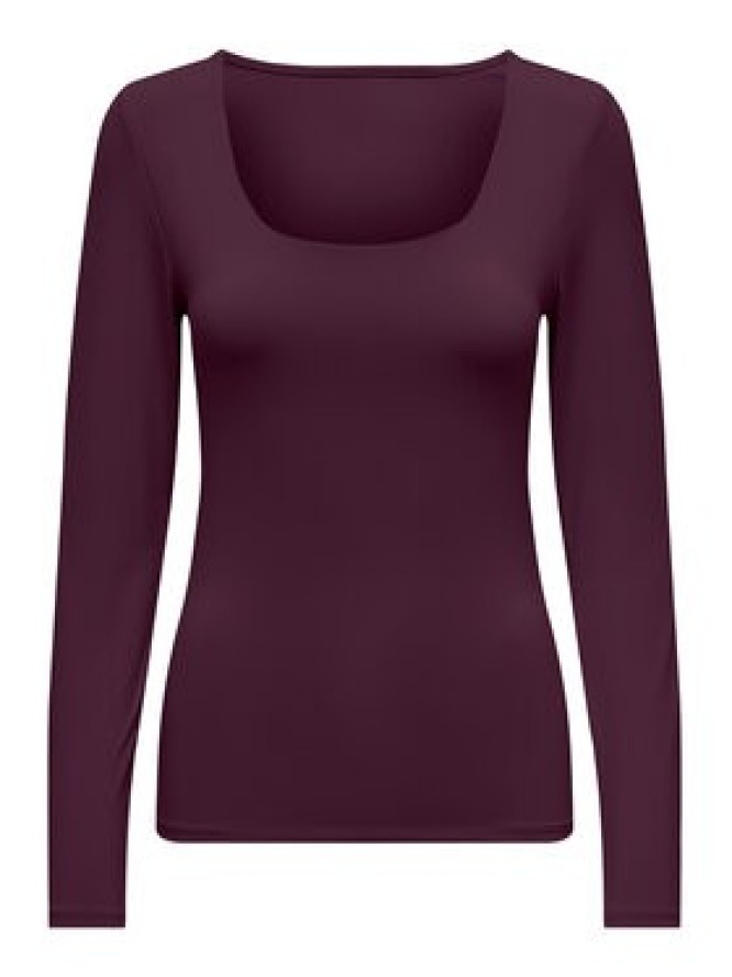 ONLY Bluzka Lea 15302647 Fioletowy Slim Fit