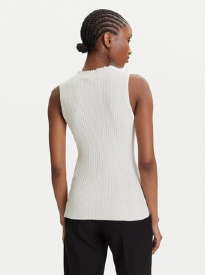 HUGO Bluzka Sarepilk 50542597 Écru Slim Fit