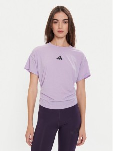 adidas T-Shirt Power JX1191 Fioletowy Regular Fit