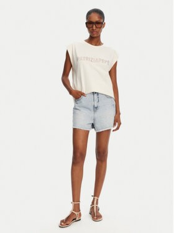 Patrizia Pepe T-Shirt 2M4418/J295-B823 Beżowy Regular Fit