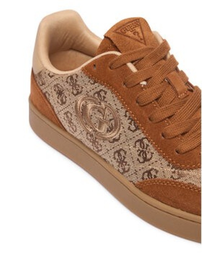Guess Sneakersy FLTJAC LEA12 Brązowy