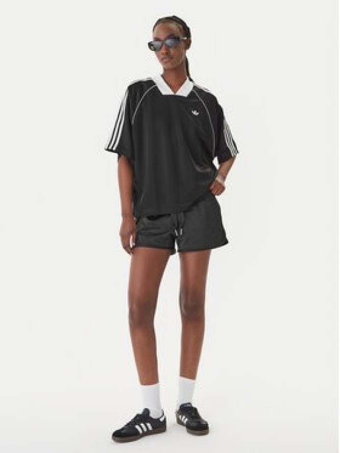 adidas T-Shirt 3-Stripes Jaquard KD2904 Czarny Oversize