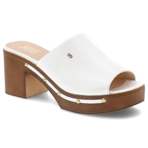 Białe Klapki Simen Stylowe Obuwie Damskie W Stylu Boho