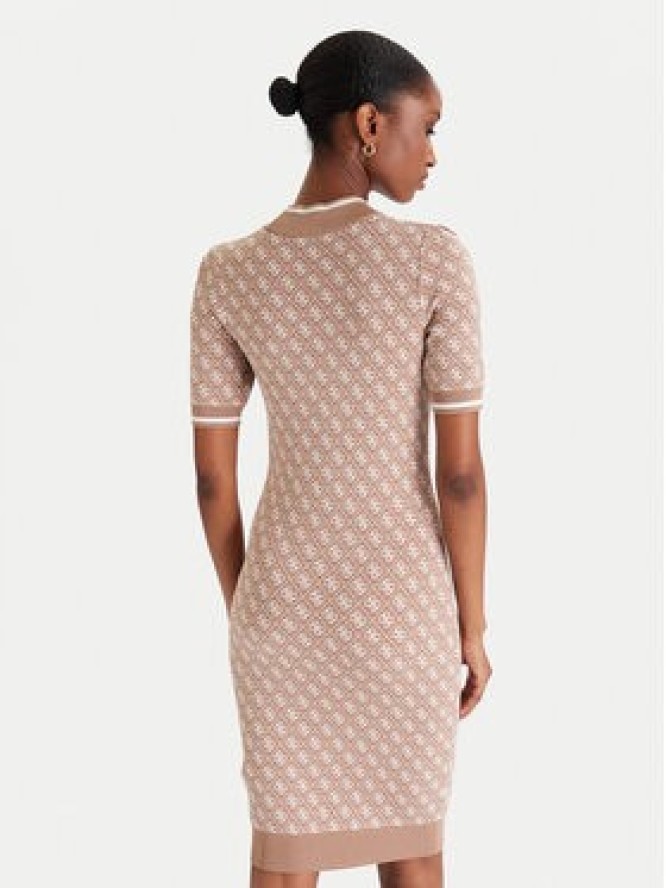 Guess Sukienka dzianinowa W3YK39 Z37K0 Beżowy Regular Fit