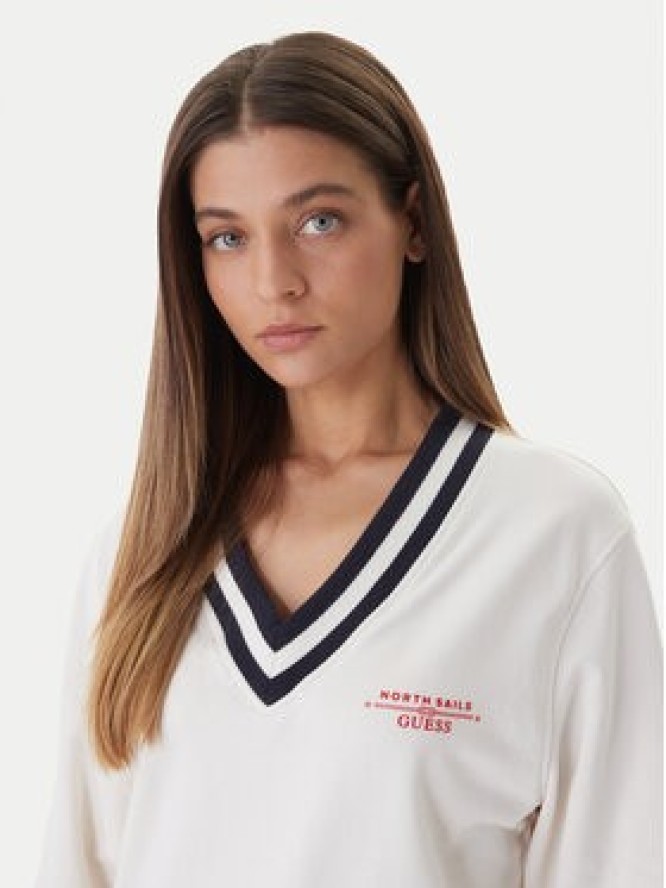 Guess Bluza GUESS x NORTH SAILS W6GQ11 K3480 Écru Regular Fit