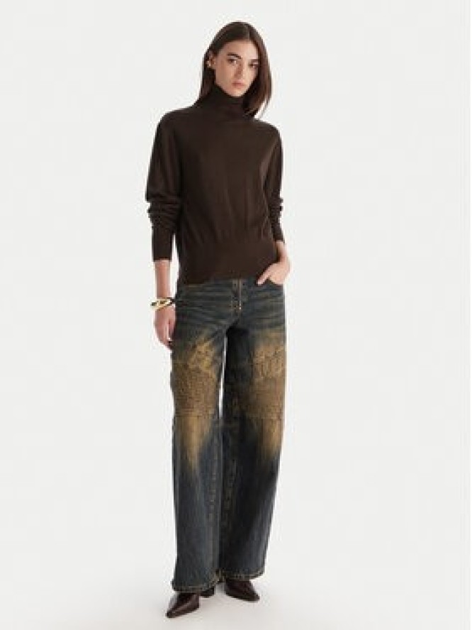 Patrizia Pepe Golf 2K0340 KM36 Brązowy Regular Fit