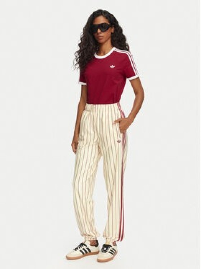 adidas Spodnie dresowe Pinstripe Firebird Track Ptan KT1851 Kremowy Regular Fit