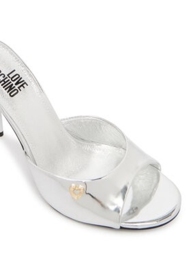 LOVE MOSCHINO Klapki JA28209G0OJE090B Srebrny