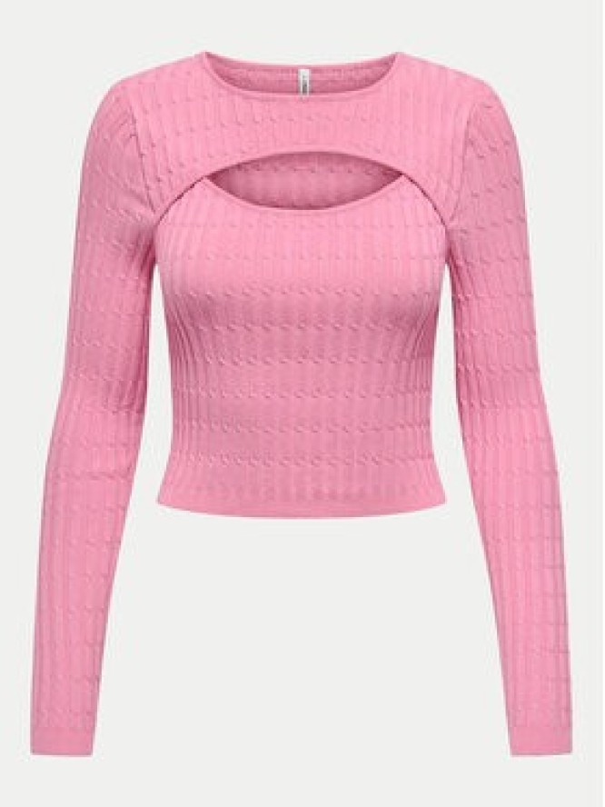 ONLY Sweter Meddi 15339582 Różowy Cropped Fit