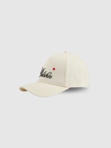 4F Czapka kibica z daszkiem uniseks - biała XS/S (56cm)