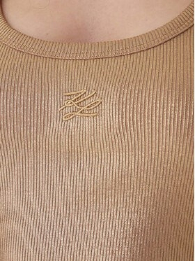 KARL LAGERFELD Top B1W17087 Złoty Slim Fit