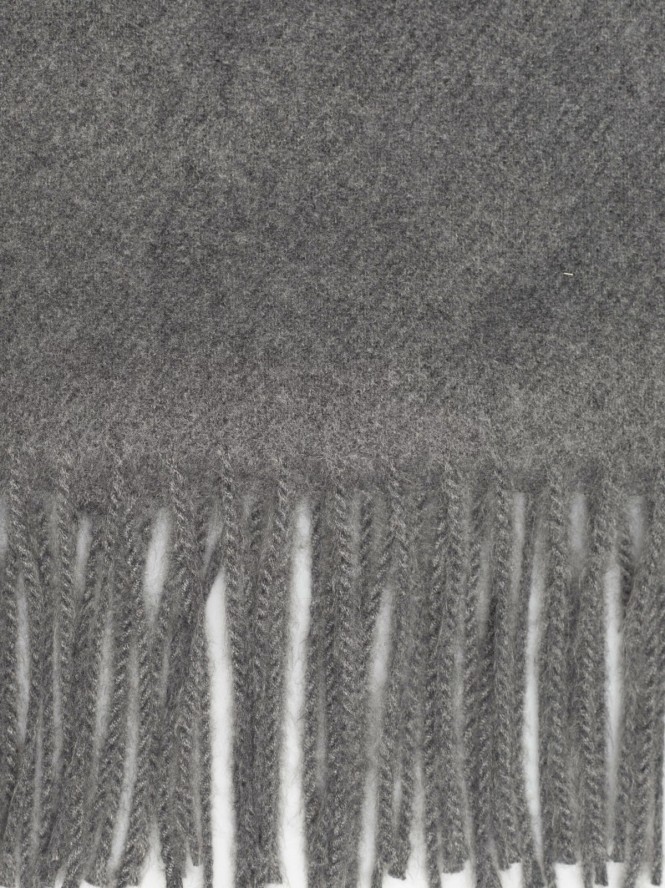 Szal damski z frędzlami szary Herynias 902