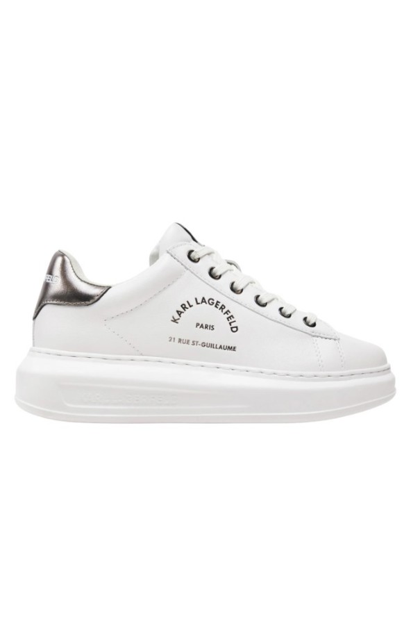 KARL LAGERFELD Białe damskie sneakersy skórzane KAPRI Maison, Rozmiar 38