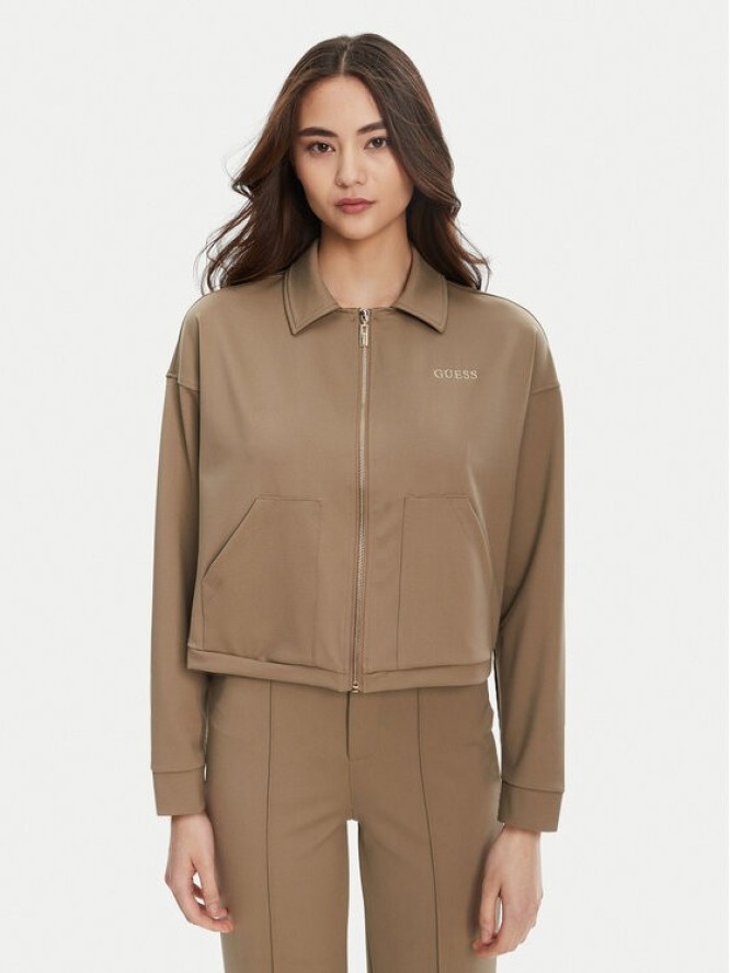 Guess Bluza V5YL08 KCX42 Brązowy Regular Fit