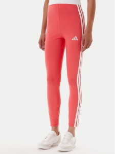 adidas Legginsy Essentials 3-Stripes KE4389 Koralowy Slim Fit