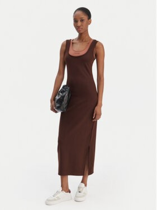 Calvin Klein Jeans Sukienka codzienna LV047E220G Brązowy Slim Fit