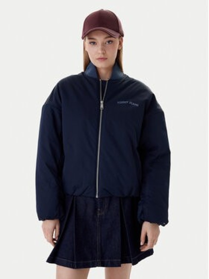 Tommy Jeans Kurtka bomber Varsity DW0DW22044 Granatowy Relaxed Fit