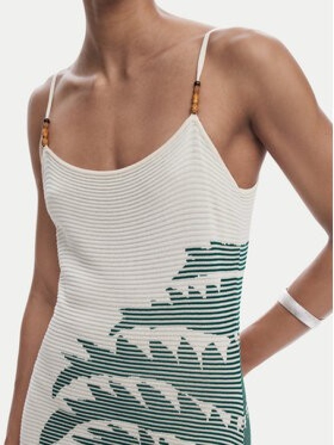 Desigual Sukienka letnia Marsella 25SWVF11 Beżowy Slim Fit