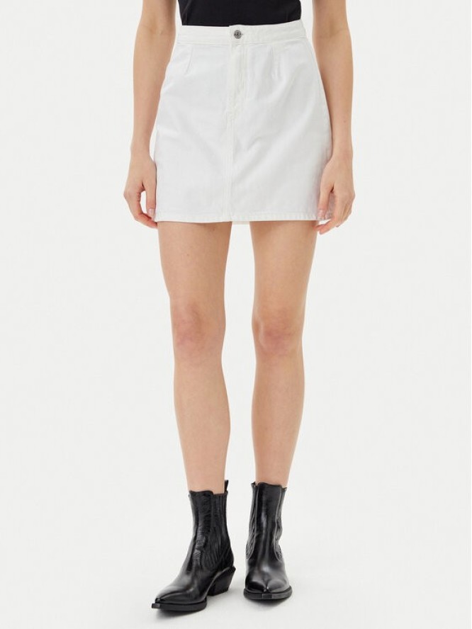 Calvin Klein Jeans Spódnica jeansowa J20J225194 Biały Regular Fit