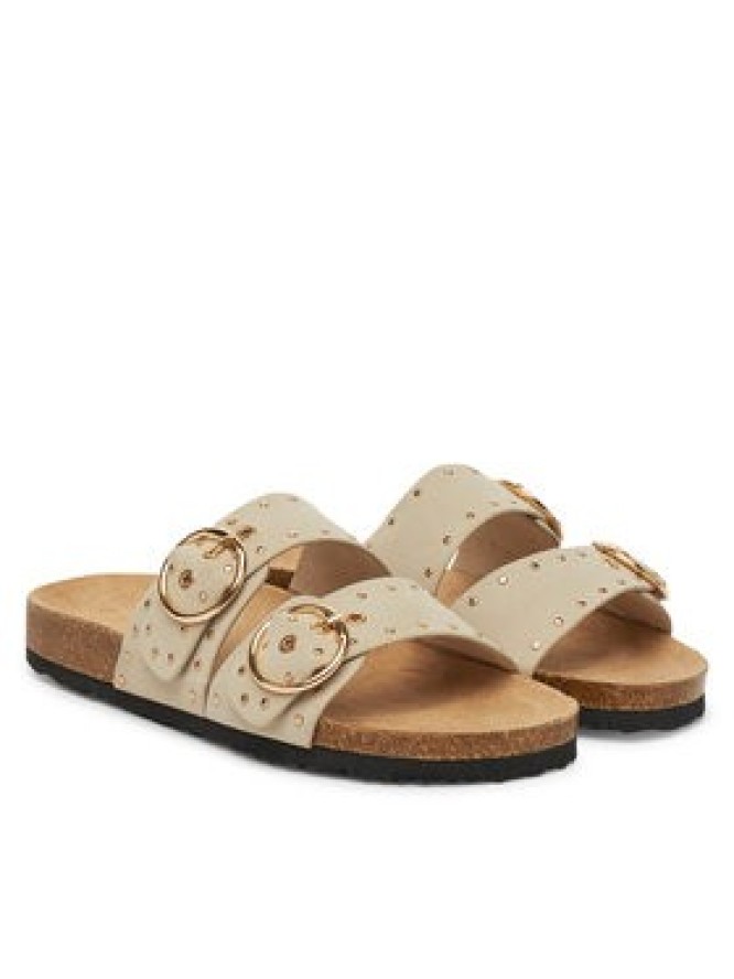 ONLY Shoes Klapki Onlmaxi-15 Pu Studs Buckle 15341190 Écru