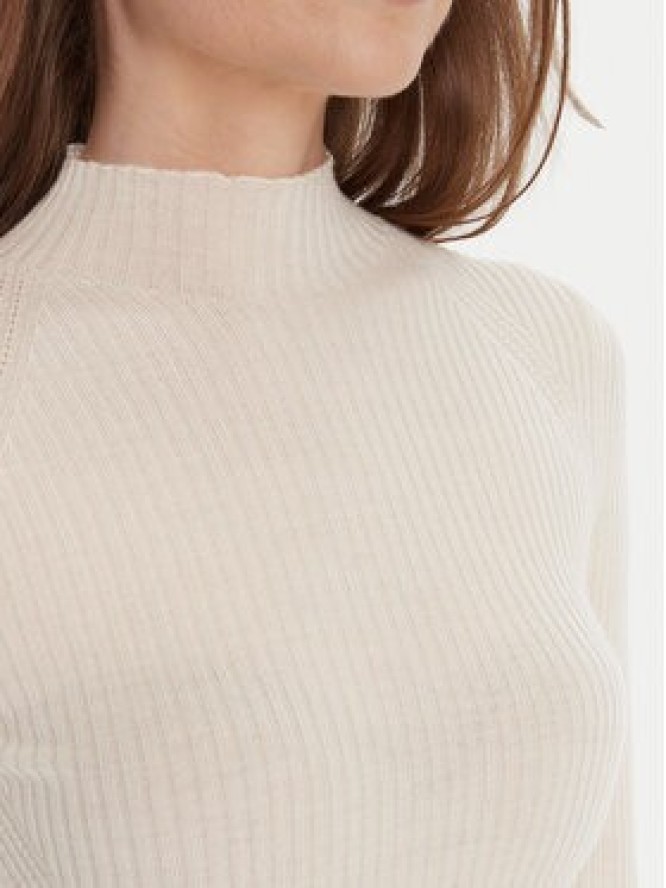 TWINSET Sweter 252TT3111 Écru Slim Fit