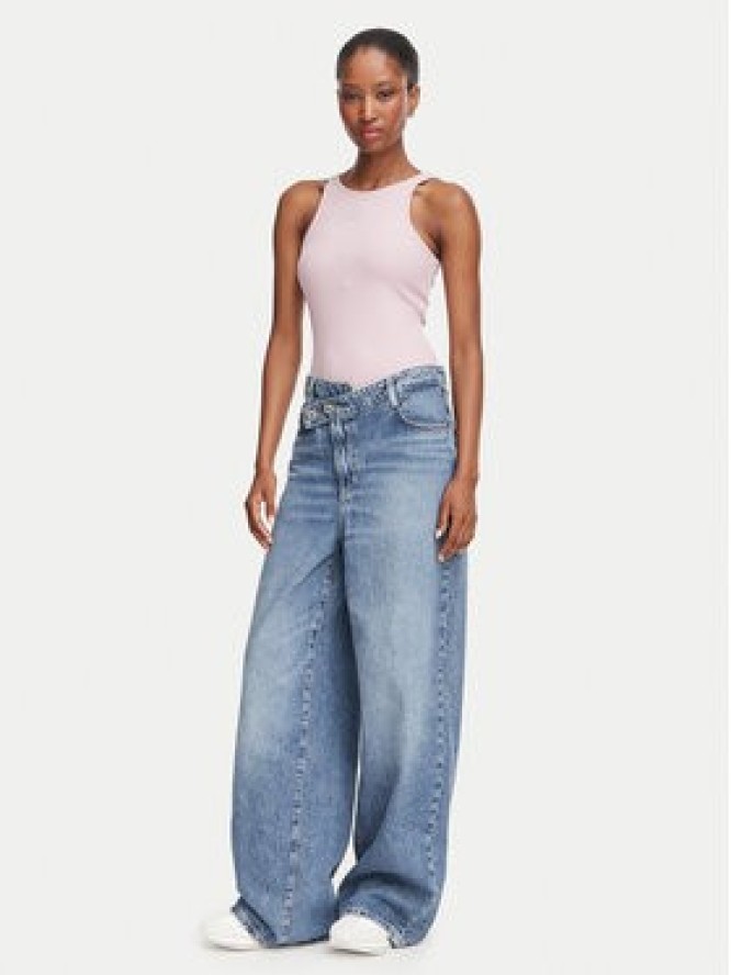 Guess Jeansy W6YAJP D1358 Niebieski Wide Leg