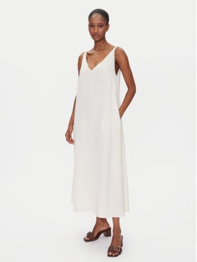 ViCOLO Sukienka letnia TD0758 Écru Regular Fit
