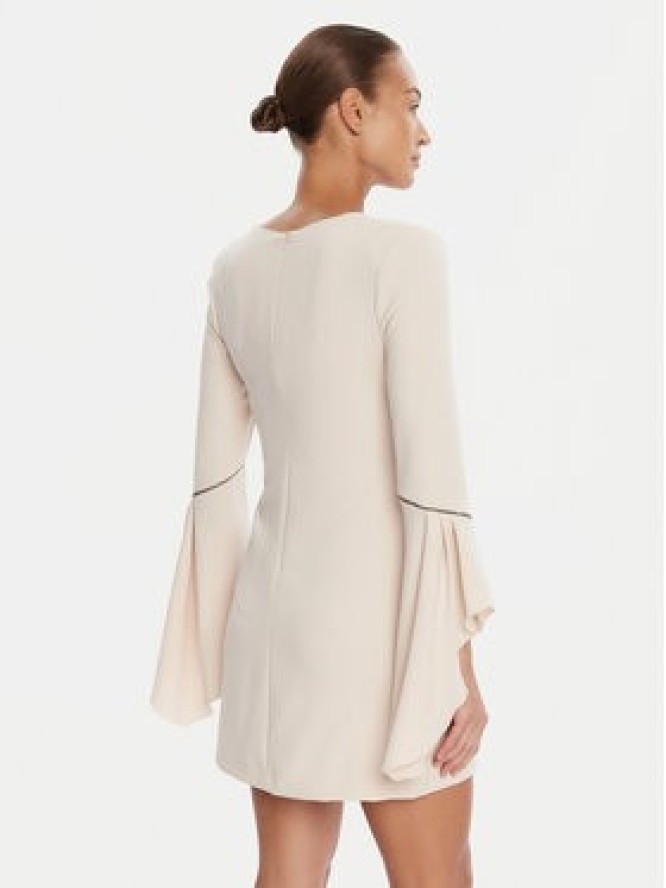 Rinascimento Sukienka koktajlowa CFC0126187003 Beżowy Slim Fit