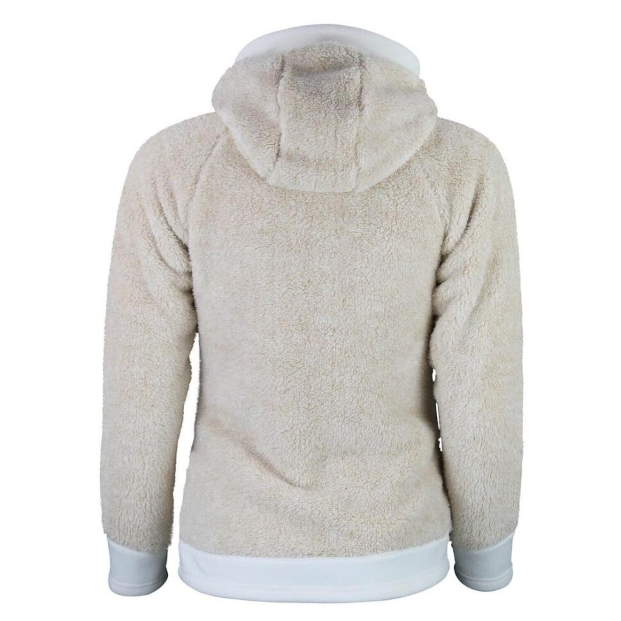 Damski polar z kapturem zapinany na zamek błyskawiczny Peak Mountain Coral Sherp