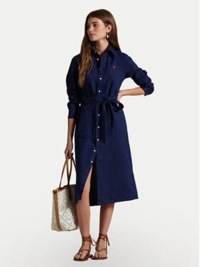 Polo Ralph Lauren Sukienka koszulowa 211943992005 Granatowy Regular Fit