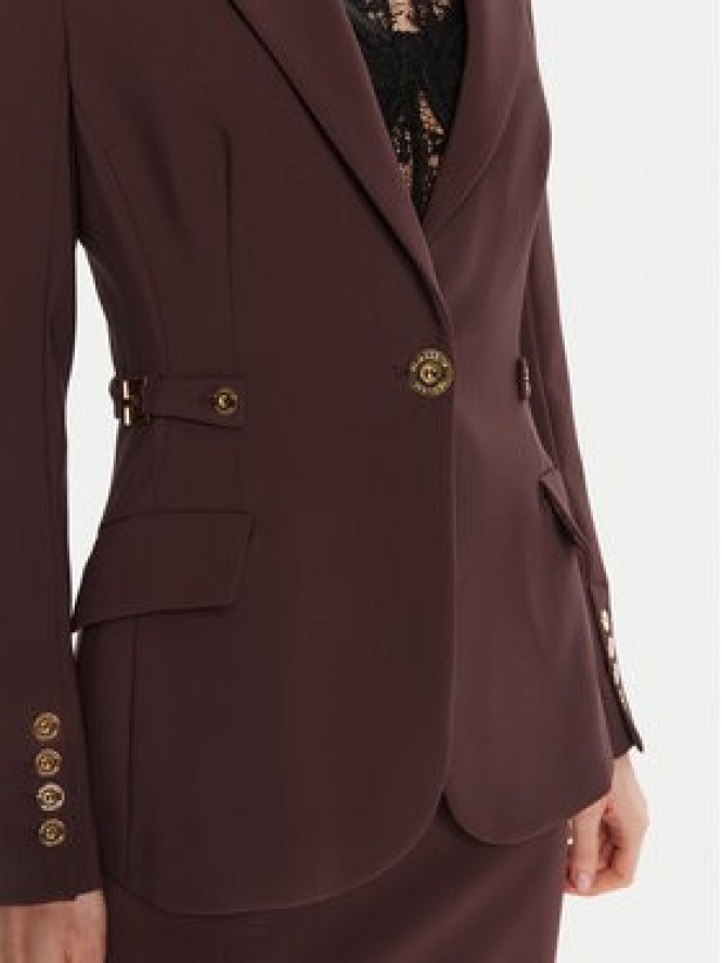 Elisabetta Franchi Marynarka GI-175-56E2 Bordowy Regular Fit