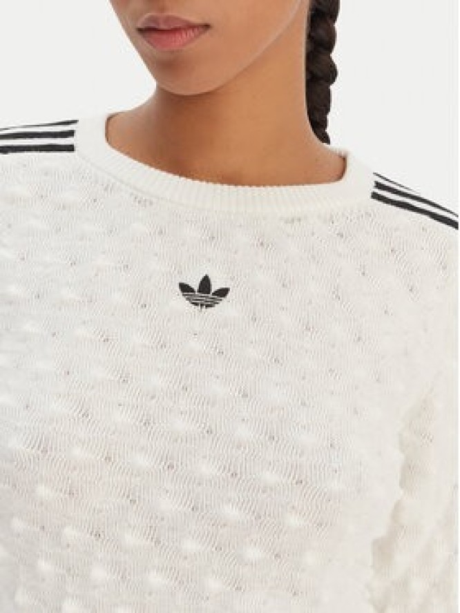 adidas Sweter Solid Spike KS6461 Écru Slim Fit