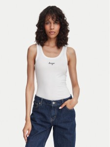 HUGO Top Damatank 50572293 Biały Extra Slim Fit