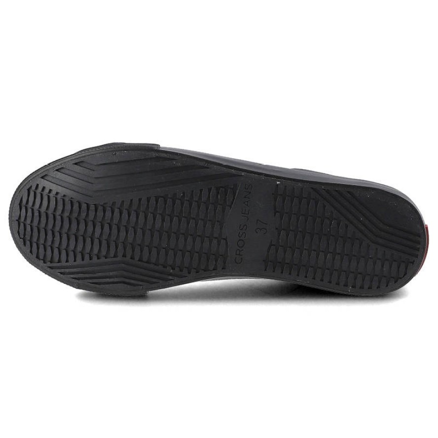 Czarne Trampki Cross Jeans Damskie Modne Półbuty