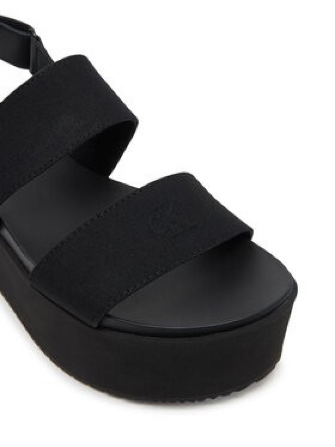 Calvin Klein Jeans Sandały Flatform Sandal Sling In YW0YW01788 Czarny