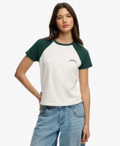 superdry Essential Logo Retro T-Shirt z bawełny organicznej – Desert Bone Off