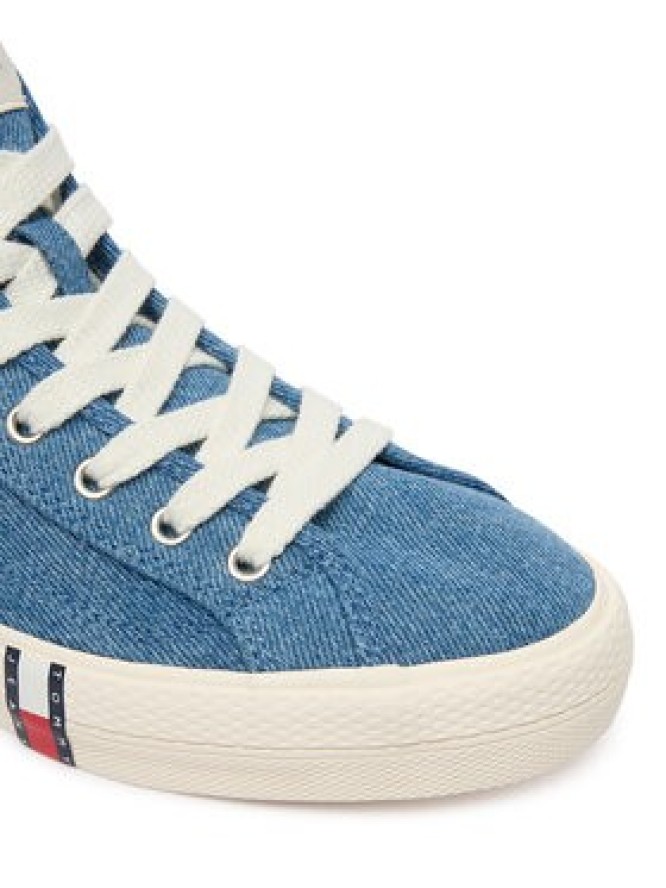 Tommy Jeans Sneakersy Archive Y2K Denim Mid Cut EN0EN03075 Niebieski