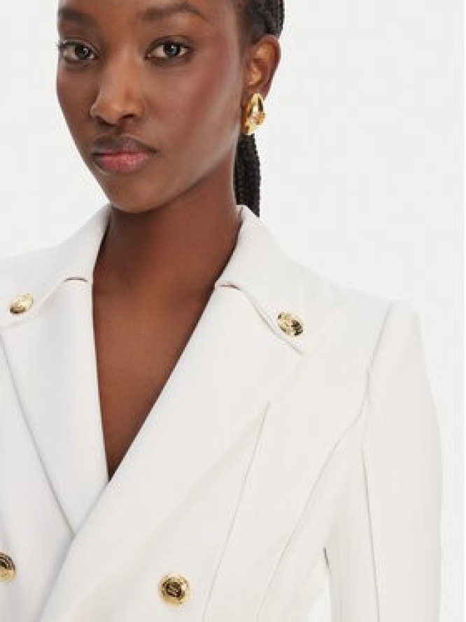 Elisabetta Franchi Marynarka GI-218-61E2-V780 Biały Regular Fit