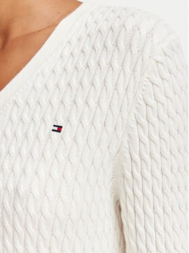 Tommy Hilfiger Sweter WW0WW44987 Kremowy Regular Fit