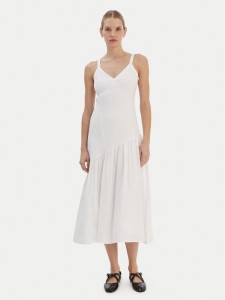 DKNY Sukienka letnia P5JNCD88 Écru Regular Fit