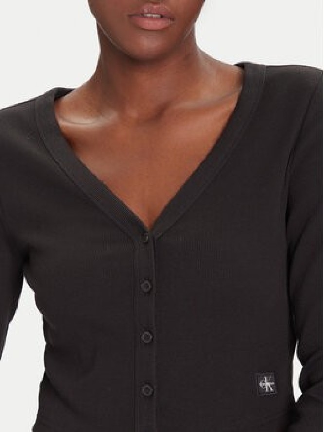 Calvin Klein Jeans Kardigan LV047C204G Czarny Regular Fit