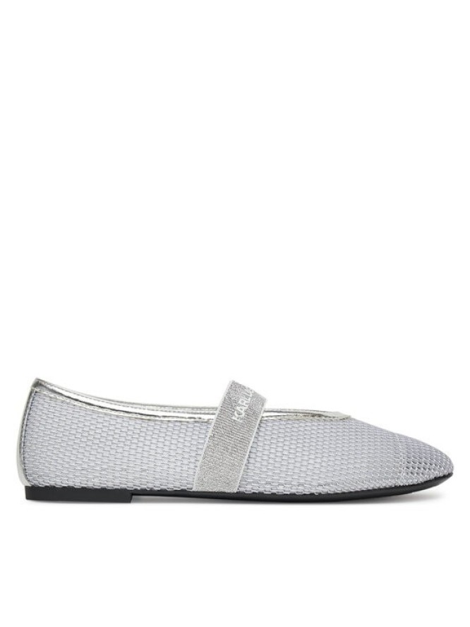 KARL LAGERFELD Baleriny KL40125 Srebrny