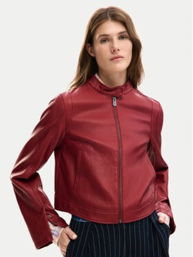 Desigual Kurtka z imitacji skóry Ariel 26SWEW09 Czerwony Regular Fit