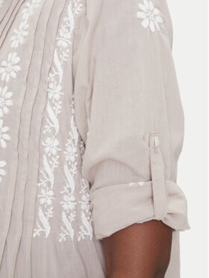 Selmark Sukienka letnia BC196 Beżowy Relaxed Fit