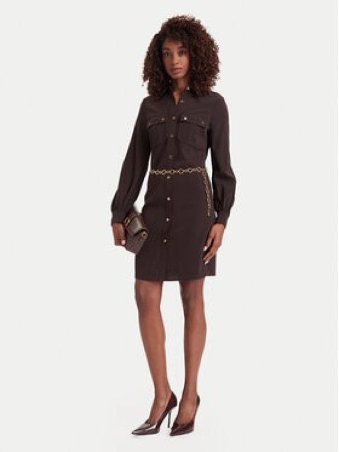 Marciano Guess Sukienka koszulowa G6YK25 W3204 Brązowy ciemny Regular Fit