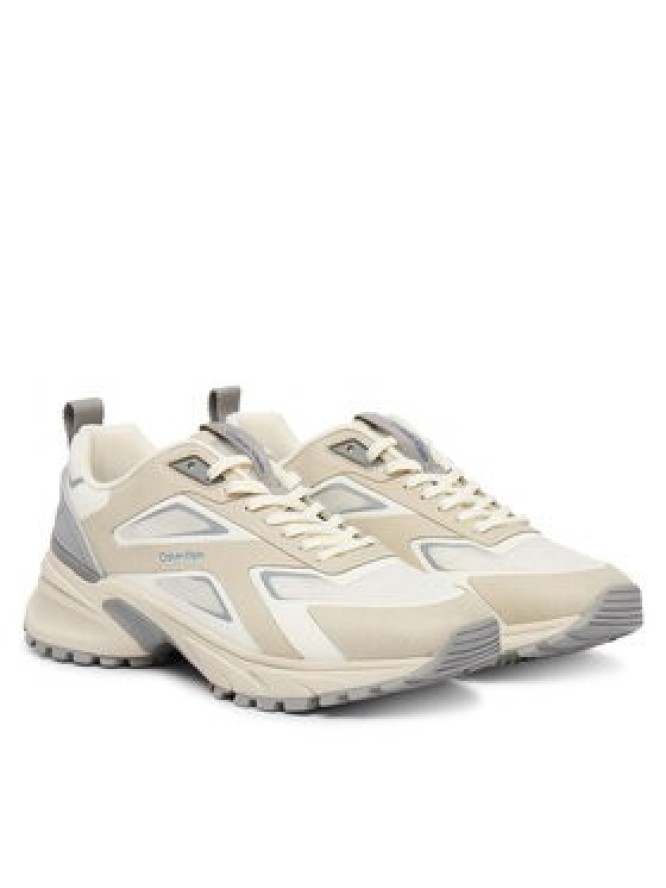 Calvin Klein Sneakersy Hike Run Ckstripe Ripst HW0HW03019 Beżowy