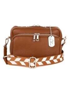 Anna Morellini Skórzana torebka "Erminia" w kolorze jasnobrązowym - 22 x 17 x 9 cm rozmiar: onesize