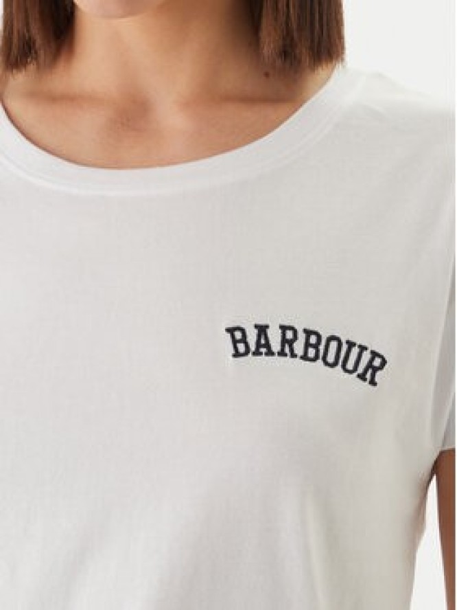 Barbour T-Shirt Bede LTS0718WH11 Biały Regular Fit